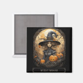 ヴィンテージウィッチクラフトウィッカ信者ゴシック様式ウィッチーハロウィーン マグネット (正面/裏面)