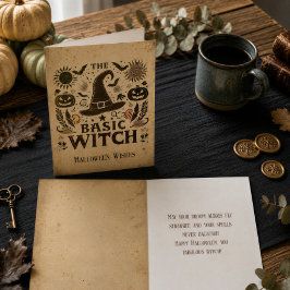 ヴィンテージウィッチコアハロウィングリーティングカード カード