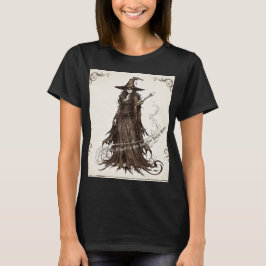 ヴィンテージウィッチゴシックアート Tシャツ