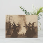 ヴィンテージウィッチズベ熱狂するハロウィーンブライダルシャワー 招待状 (スタンド正面)