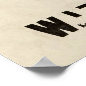 ヴィンテージウィッチハットブロムスティックハロウィンおもしろい ポスター (角)