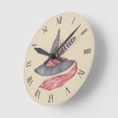 ヴィンテージウィッチハット ラウンド壁時計 (傾斜)