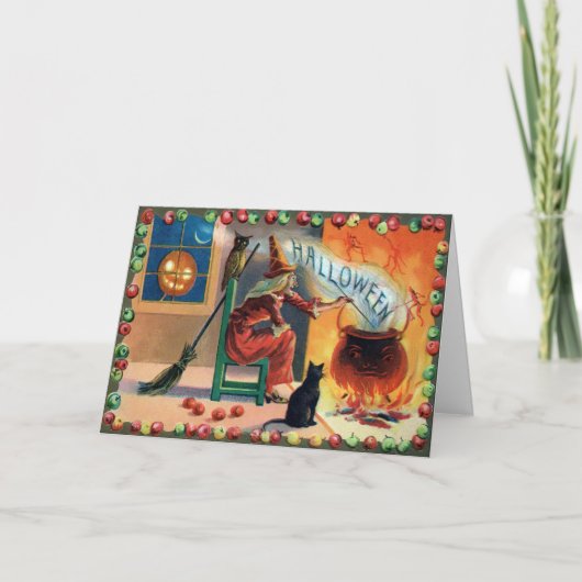 ヴィンテージウィッチハロウィンカード シーズンカード (正面)