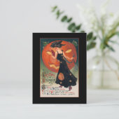 ヴィンテージウィッチハロウィングリーティング付き/血文字 インビテーションポストカード (スタンド正面)