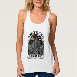 ヴィンテージウィッチハロウィンハウンテッドハウスTシャツ_1 タンクトップ