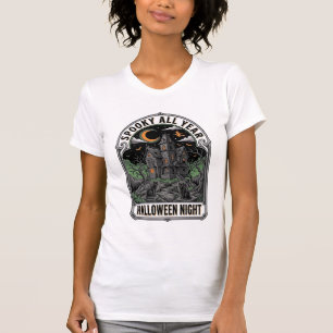 ヴィンテージウィッチハロウィンハウンテッドハウスTシャツ_1 Tシャツ