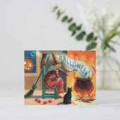 ヴィンテージウィッチハロウィンポストカード ポストカード (スタンド正面)