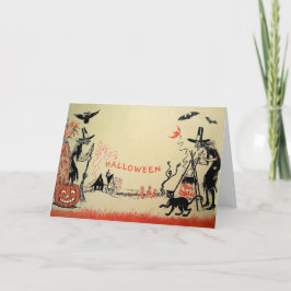 ヴィンテージウィッチハロウィーンカード シーズンカード