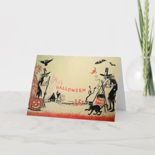 ヴィンテージウィッチハロウィーンカード シーズンカード (正面)