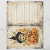 ヴィンテージウィッチハロウィーンジャンクジャーナルページ (正面)