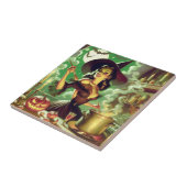 ヴィンテージウィッチハロウィーンピンアップ タイル (側面)