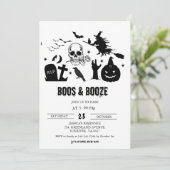 ヴィンテージウィッチハロウィーンボス&ブーゼパーティー 招待状 (スタンド正面)