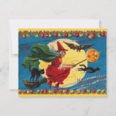 ヴィンテージウィッチハロウィーン招待状 招待状 (正面)