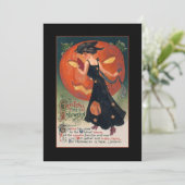 ヴィンテージウィッチハロウィーン挨拶(血文字) 招待状 (スタンド正面)