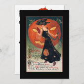 ヴィンテージウィッチハロウィーン挨拶(血文字) 招待状 (正面/裏面)