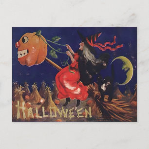ヴィンテージウィッチハロウィーン ポストカード