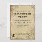 ヴィンテージウィッチハローウィンパーティ招待状カード 招待状 (裏面)