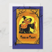 ヴィンテージウィッチハローウィンパーティ招待状 招待状 (正面)