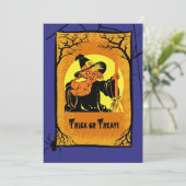 ヴィンテージウィッチハローウィンパーティ招待状 招待状 (スタンド正面)