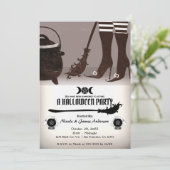 ヴィンテージウィッチハローウィンパーティ招待状 招待状 (スタンド正面)