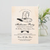 ヴィンテージウィッチハローウィンパーティ招待状 招待状 (スタンド正面)