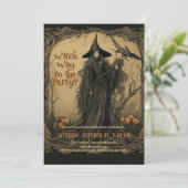 ヴィンテージウィッチパーティーハロウィーン 招待状 (スタンド正面)