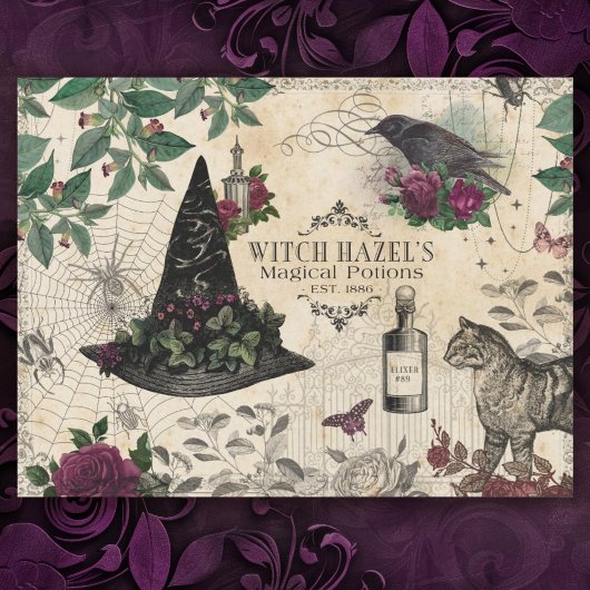 ヴィンテージウィッチフローラハロウィーンエフエメラ 薄葉紙