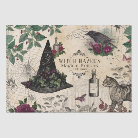 ヴィンテージウィッチフローラハロウィーンエフエメラ 薄葉紙 (正面)