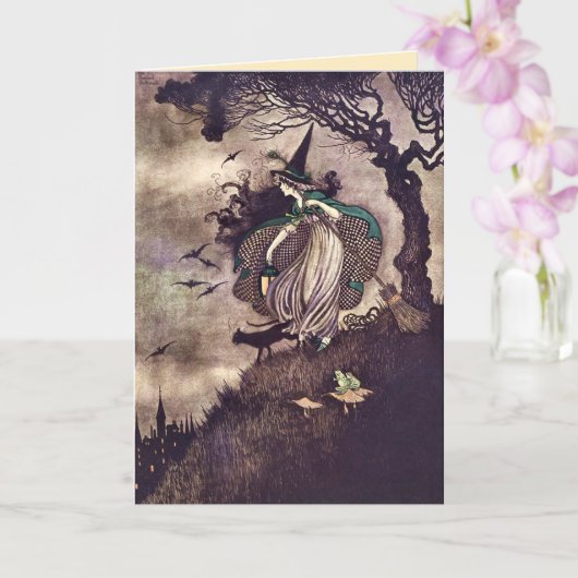 ヴィンテージウィッチブロムキャットアールヌーボー カード (蘭)