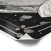 ヴィンテージウィッチポートレート白黒レトロ ポスター (コーナー)