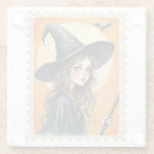 ヴィンテージウィッチ切手 ガラスコースター (裏面)