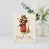 ヴィンテージウィッチ黒猫の休日はがき シーズンポストカード (スタンド正面)