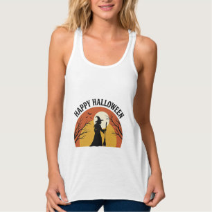 ヴィンテージウィッチ ハッピーハロウィンTシャツデザイン_1 タンクトップ