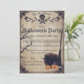 ヴィンテージウィッビクトリアンチゴシックハローウィンパーティ 招待状 (スタンド正面)