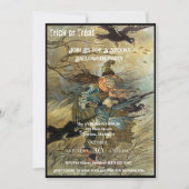 ヴィンテージウィッ不気味チハローウィンパーティ招待状 招待状 (正面)