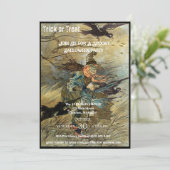 ヴィンテージウィッ不気味チハローウィンパーティ招待状 招待状 (スタンド正面)