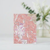 ヴィンテージウィティエ・カリフォルニアの地図(1965年) ポストカード (スタンド正面)