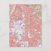 ヴィンテージウィティエ・カリフォルニアの地図（1965年） ポストカード (正面)