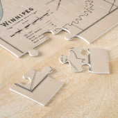 ヴィンテージウィニペグ・カナダの地図（1906年） ジグソーパズル (側面)