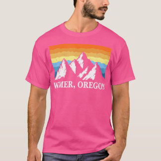 ヴィンテージウィマーオレゴン山ハイキングスーベニアプリン Tシャツ