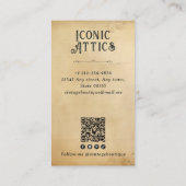 ヴィンテージウィメンズインブラックドレスブティックスタイリスト 名刺 (裏面)