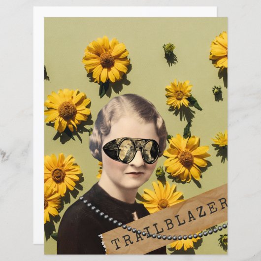 ヴィンテージウィメントレーラブレザーデイジーキッチスクラップブック (正面/裏面)