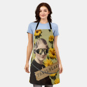 ヴィンテージウィメントレーラブレザーデイジーキッチュ エプロン (着用した状態)