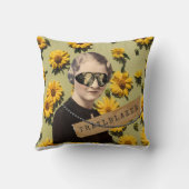 ヴィンテージウィメントレーラブレザーデイジーキッチュ クッション (裏面)