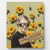 ヴィンテージウィメントレーラブレザーデイジーキッチュ フォトプラーク (正面)