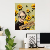 ヴィンテージウィメントレーラブレザーデイジーキッチュ ポスター (ホームオフィス)