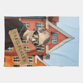 ヴィンテージウィメントレーラーブザーキッチュ変質芸術 キッチンタオル