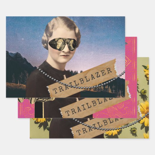 ヴィンテージウィメントレーラーブザーキッチュ変質芸術 ラッピングペーパーシート (セット)