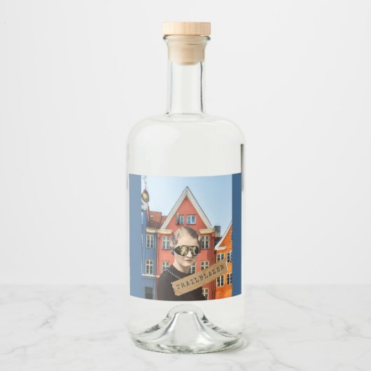 ヴィンテージウィメントレーラーブザーキッチュ変質芸術 リキュールボトルラベル (正面)