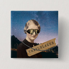 ヴィンテージウィメントレーラーブザーキッチュ変質芸術 缶バッジ